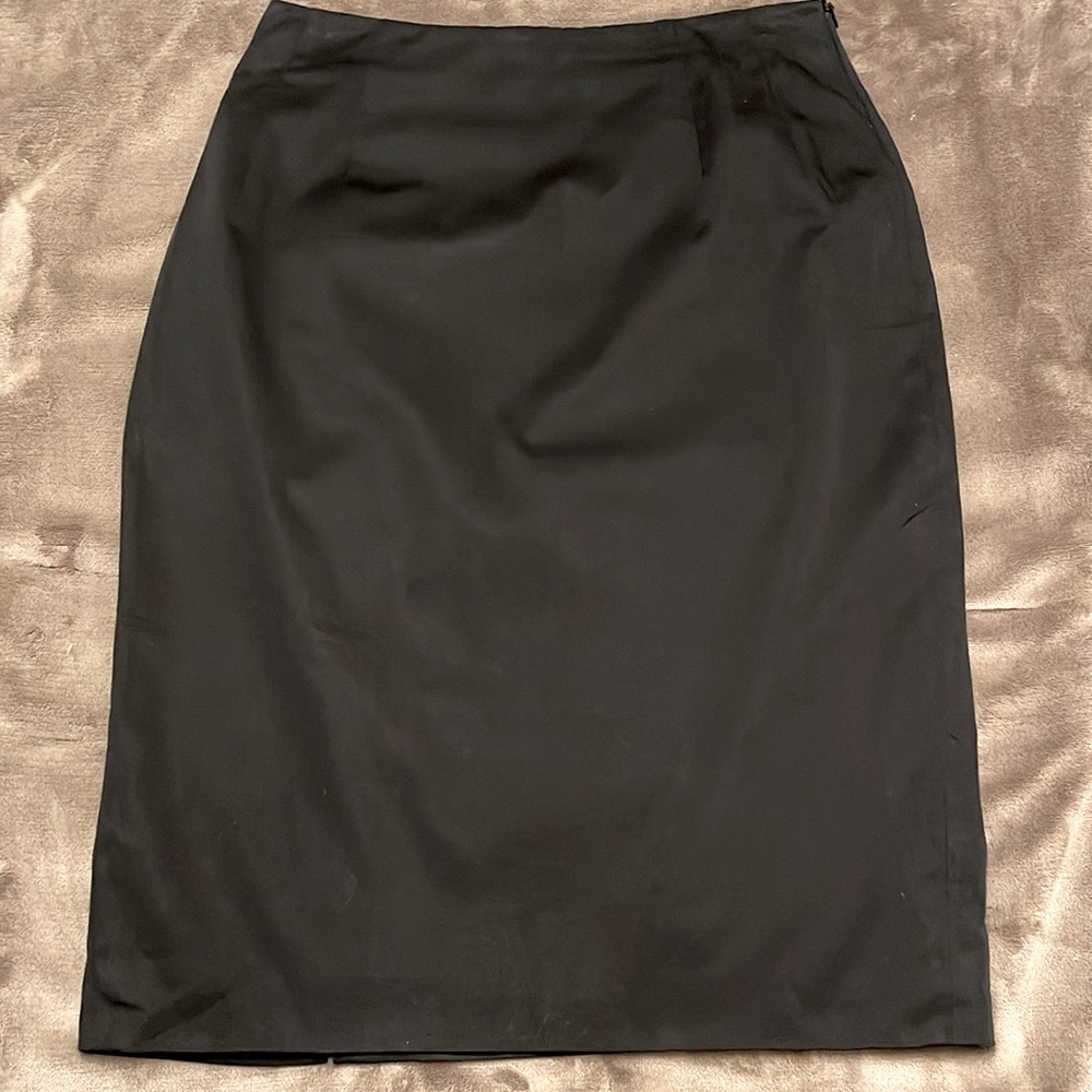 🔥🔥AQUASCUTUM LONDON | Cotton Twill Double Vented Pencil Skirt - sz 8 - Picture 3 of 13